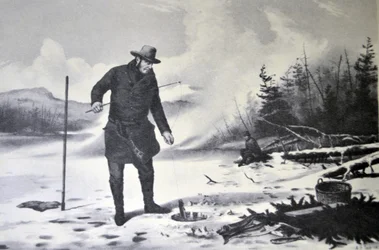 Currier & Ives Illustration 19th Century. American Winter Sports